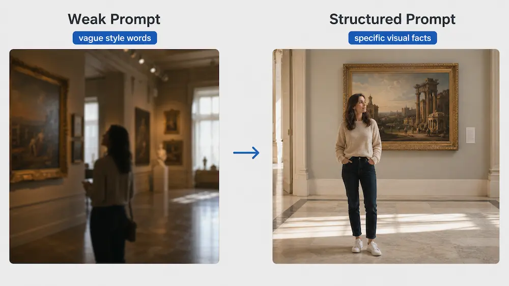 GPT Image 2 Prompt: weak vs structured prompt