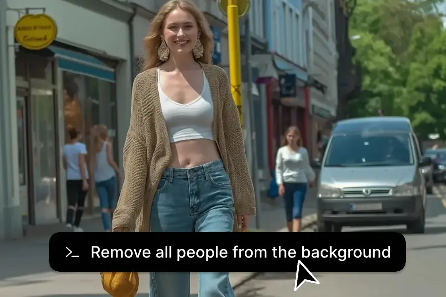 Remove people with AI prompts